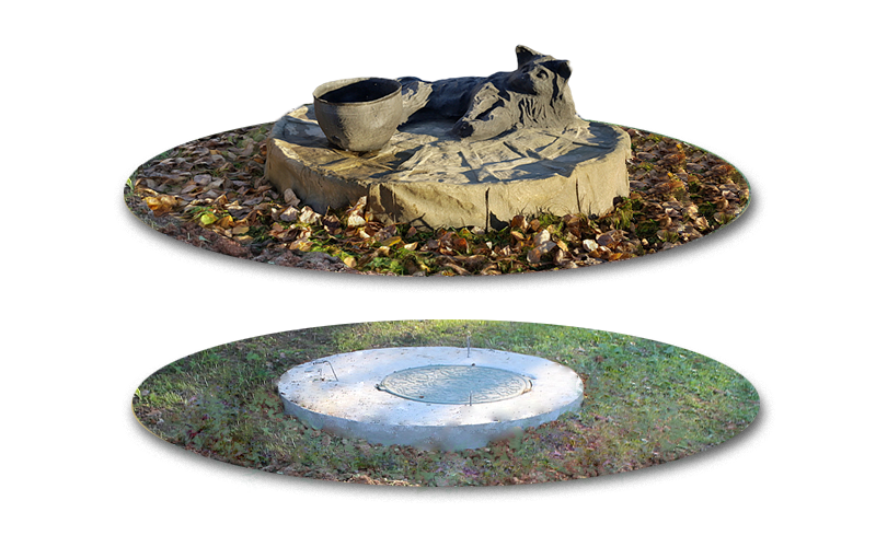 На бетонное кольцо