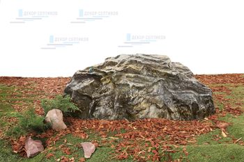 Малое изображение 1 - Декоративная крышка Камень 140x130/50 Люкс, Серый